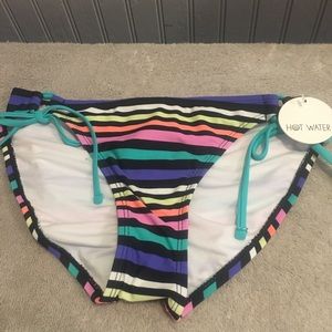 Hot Water Striped String Bikini Bottoms